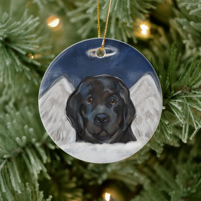 Newfoundland Hund Julgransprydnad Keramik (Träd)