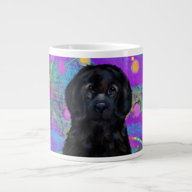 Newfoundland Hund Jumbo Mugg (Framsidan)
