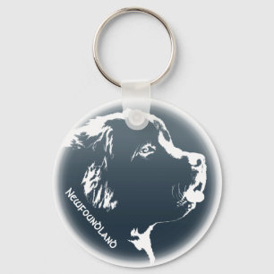 Newfoundland Hund Keychain Newfoundland Keychain Nyckelring
