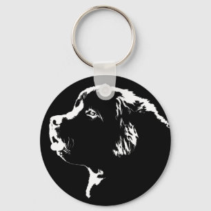 Newfoundland Hund Keychain Newfoundlander Art Gift Nyckelring