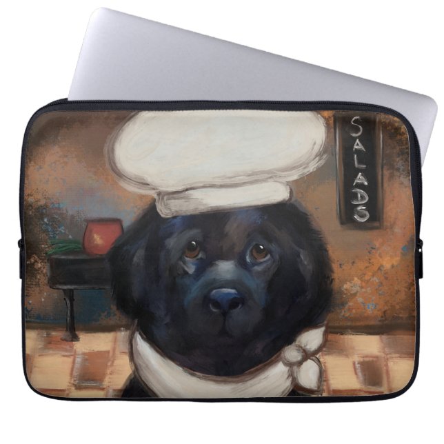 Newfoundland Hund Laptop Fodral (Framsidan)
