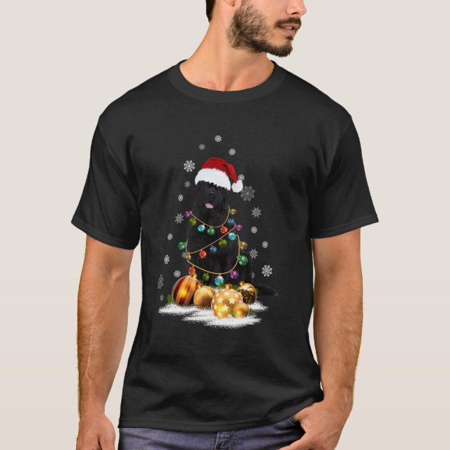 Newfoundland Hund Light Ugly till jul T Shirt (Framsida)