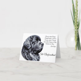Newfoundland Hund Lord Byron Quote Note Card Tack Kort