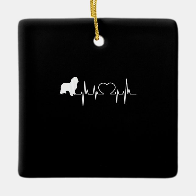 Newfoundland hund | Lover Gift med djur Julgransprydnad Keramik (Framsida)