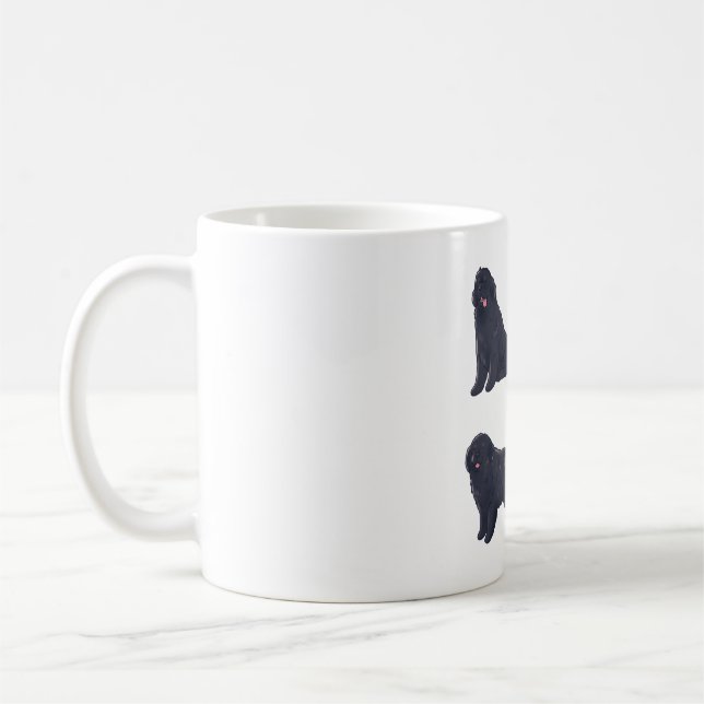 Newfoundland hund Magic Kaffemugg (Vänster)