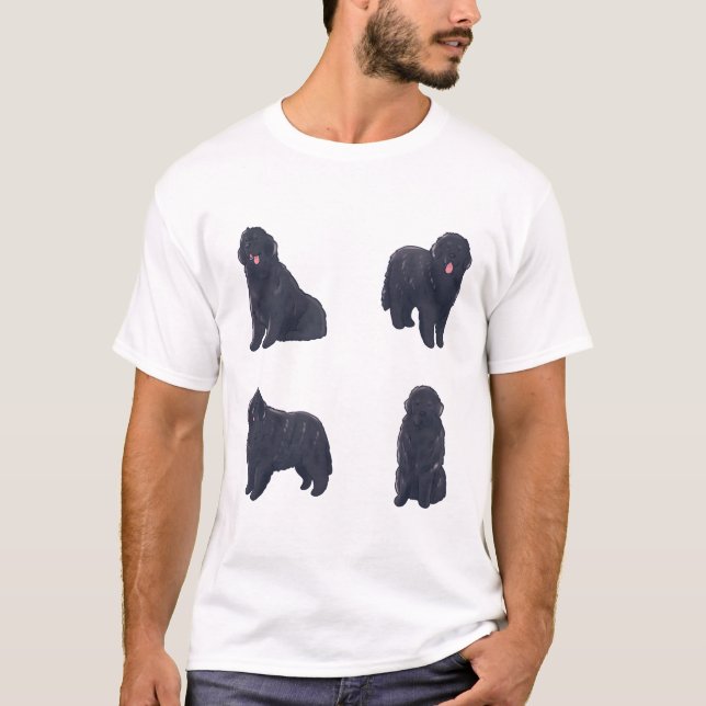 Newfoundland hund Magic T Shirt (Framsida)