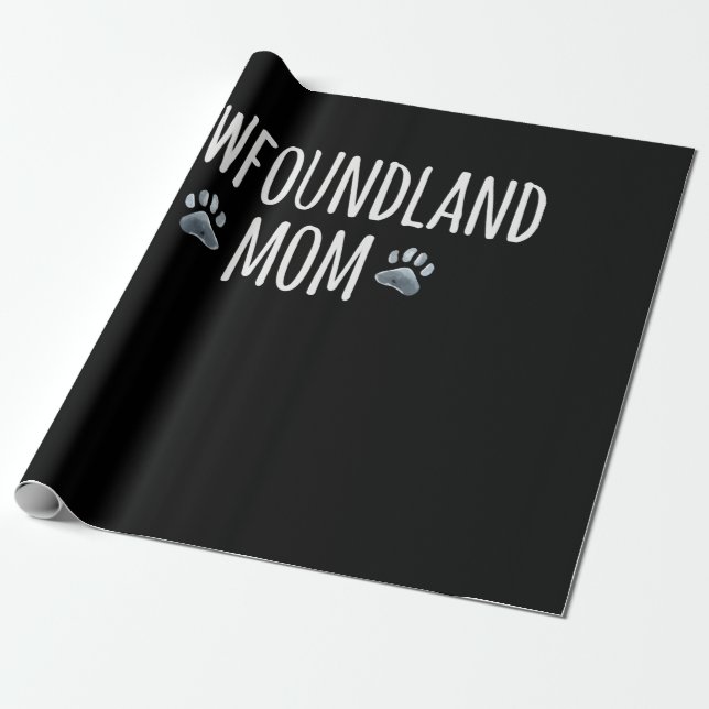 Newfoundland hund mamma | gåva från hund älskare t presentpapper (Utrullad)