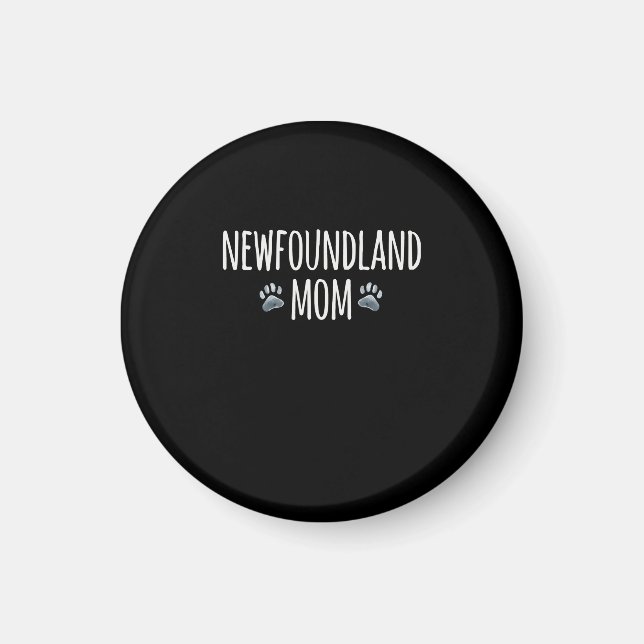 Newfoundland hund mamma | Hund tassar design Magnet (Framsidan)