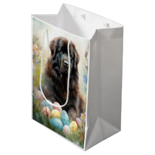 Newfoundland Hund med Påskägg Semester