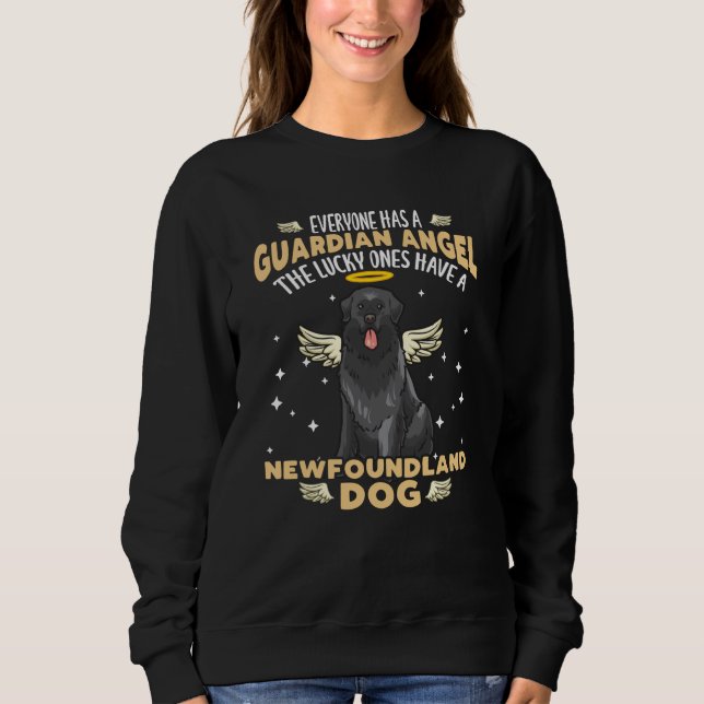 Newfoundland hund med roligt ordspråk t shirt (Framsida)
