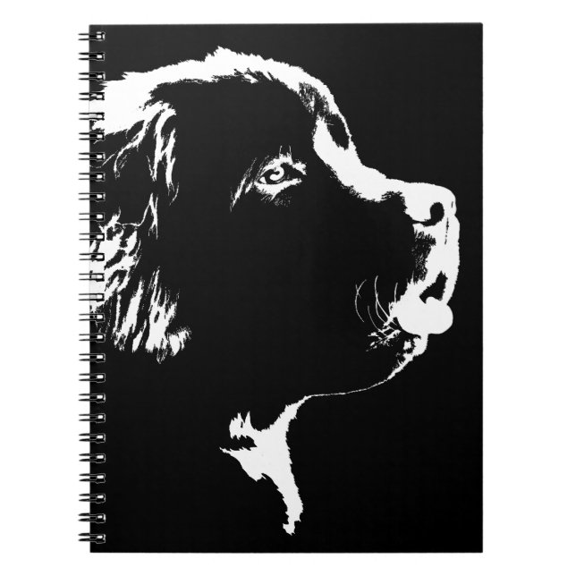 Newfoundland Hund Notebook Puppy Hund Bok Anteckningsbok (Framsidan)