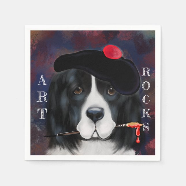 Newfoundland Hund Pappersservett (Framsidan)