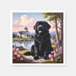Newfoundland Hund Pappersservett