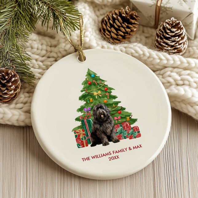 Newfoundland Hund Personlig jul Julgransprydnad Keramik (Skapare uppladdad)