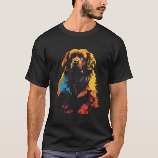 Newfoundland Hund Pet Hund T Shirt (Framsida)