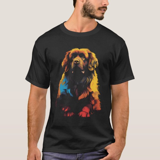 Newfoundland Hund Pet Hund T Shirt (Framsida)