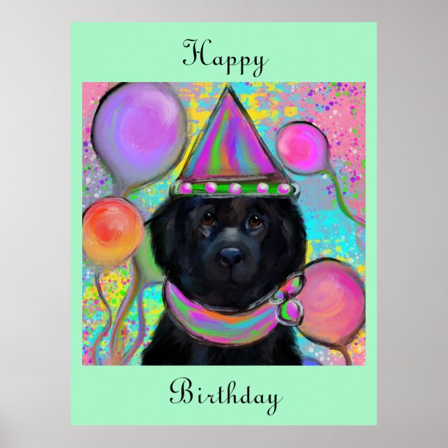 Newfoundland Hund Poster (Framsidan)