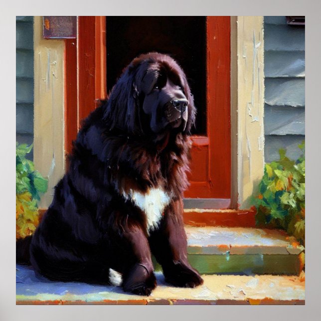 Newfoundland Hund Poster (Framsidan)