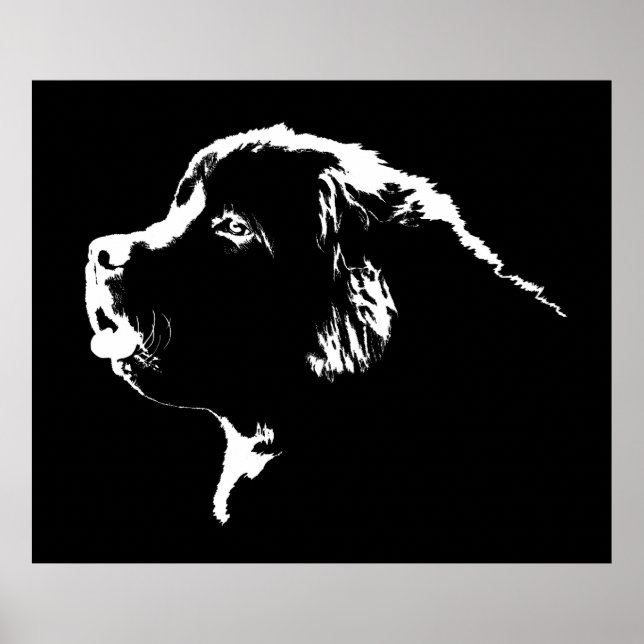 Newfoundland Hund Print Hund Art Poster gåvor (Framsidan)