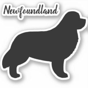 Newfoundland Hund Silhouette Newf Vinyl Sticker Klistermärken