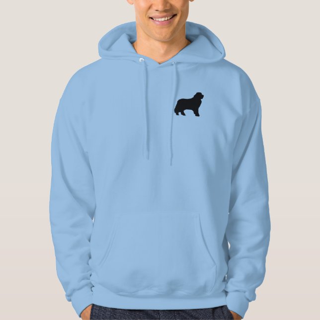 Newfoundland Hund Silhouette-skjorta Munkjacka (Framsida)