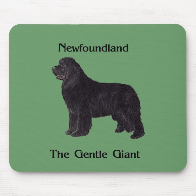 Newfoundland hund stillajätten musmatta (Framsidan)