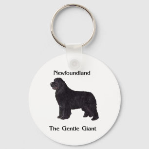 Newfoundland hund stillajätten nyckelring