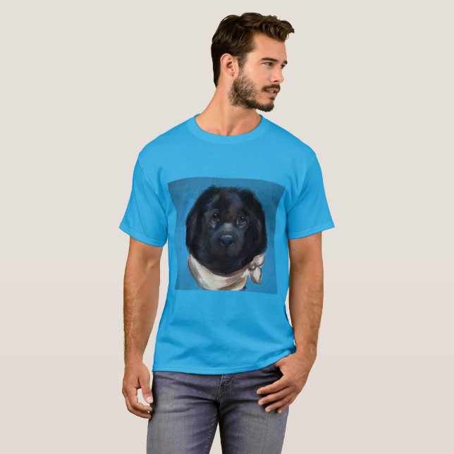 Newfoundland Hund T Shirt (Hel framsida)