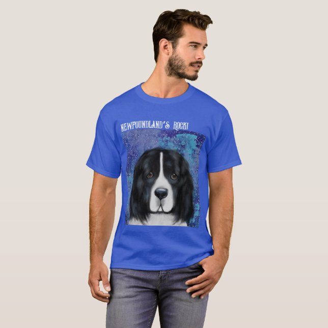 Newfoundland Hund T Shirt (Hel framsida)