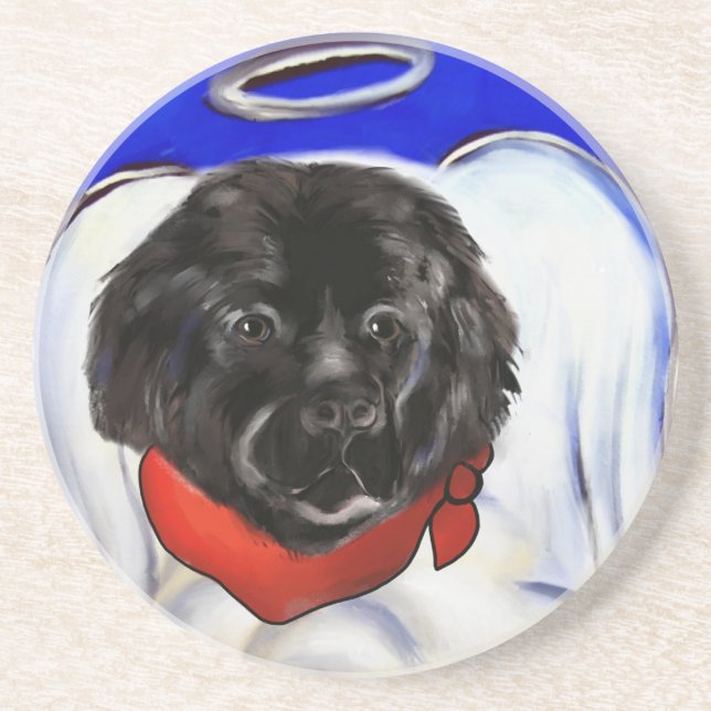 Newfoundland Hund Underlägg Sandsten (Framsidan)