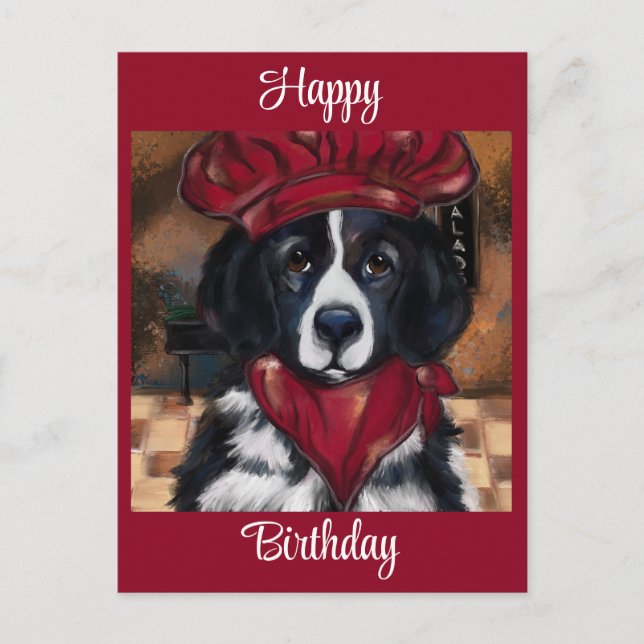 Newfoundland Hund Vykort (Framsida)