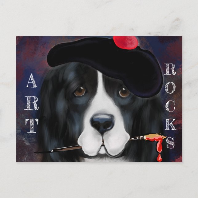 Newfoundland Hund Vykort (Framsida)