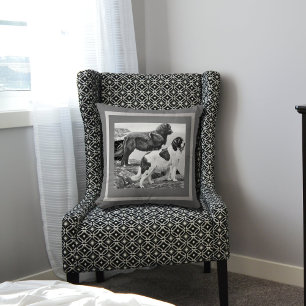 Newfoundland hundar - illustration av vintagen kudde