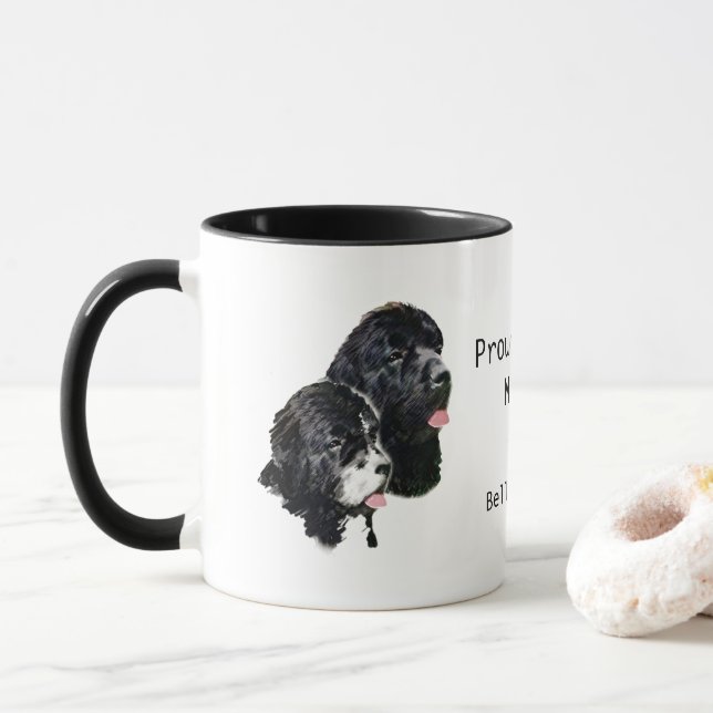 Newfoundland hundar Proud Newfie Mamma Personlig Mugg (Med munk)