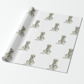 Newfoundland hundgåva som slår in papper presentpapper