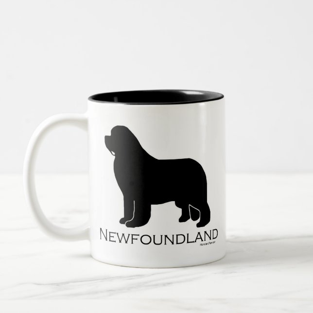 Newfoundland hundmugg Två-Tonad mugg (Vänster)