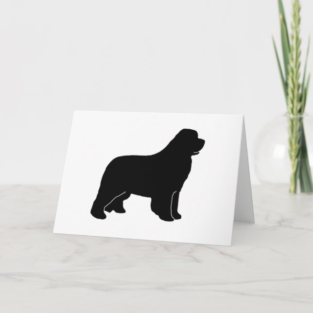 Newfoundland hundsilhouette kort (Framsida)