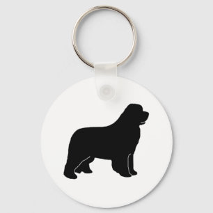 Newfoundland hundsilhouette nyckelring