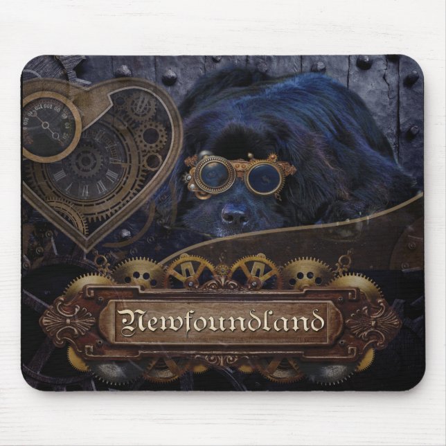 Newfoundland hundSteampunk stil! Musmatta (Framsidan)