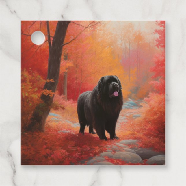 Newfoundland i Höst löv Fall Inspire Gåvor Etiketter (Framsida)