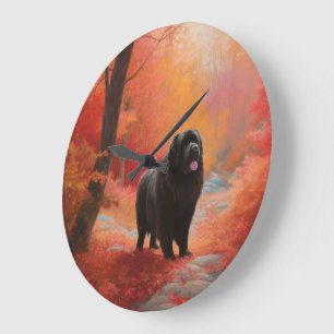 Newfoundland i Höst löv Fall Inspire Stor Klocka