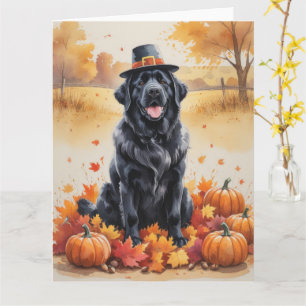 Newfoundland In Höst löv Thanksgiving Art Kort