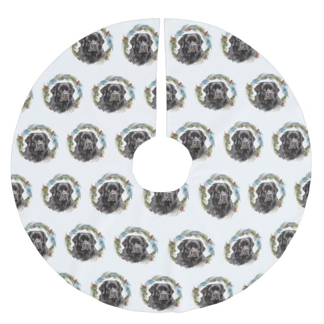 Newfoundland, Juldagen, andningsfixets Valp Julgransmatta Borstad Polyester (Framsidan)