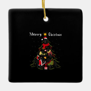 Newfoundland Julgran Julafton Hund älskare Julgransprydnad Keramik