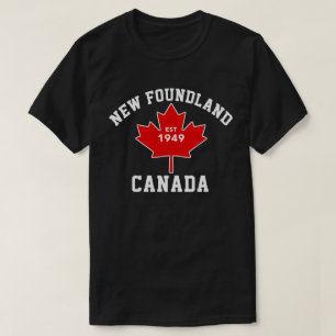 Newfoundland Kanada Est.1949 patriotisk T skjorta T Shirt