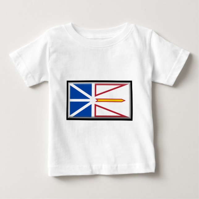 Newfoundland (Kanada) Flagga T-shirt (Framsida)