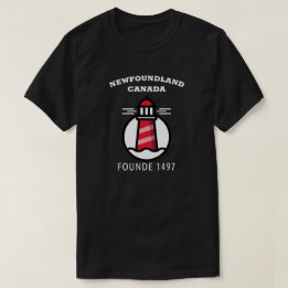 Newfoundland Kanada grundade 1497 fyr T Shirt