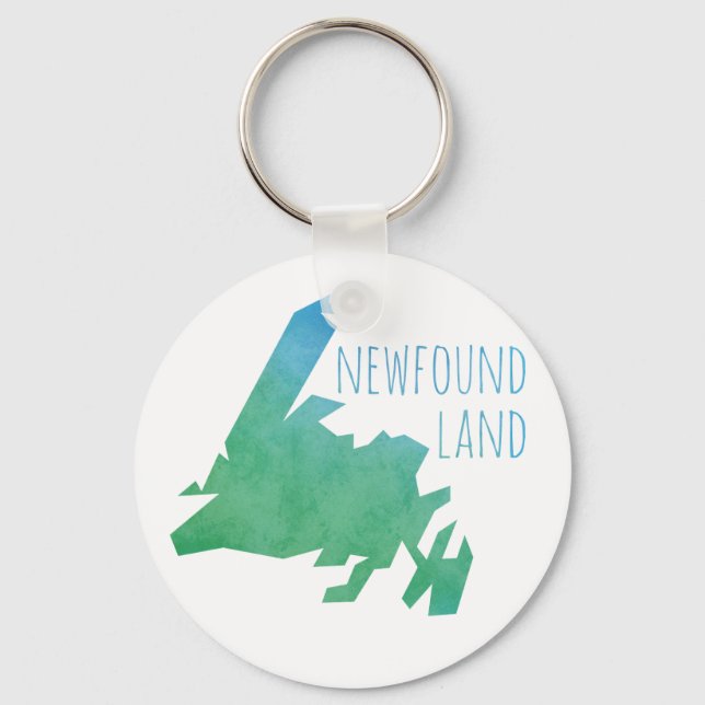 Newfoundland Karta Nyckelring (Framsida)
