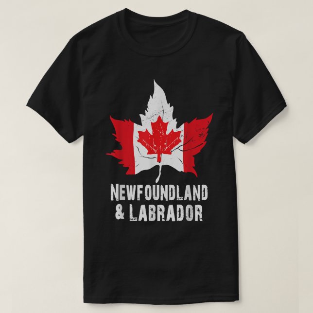 Newfoundland Labrador Canada Canada Flag T Shirt (Design framsida)