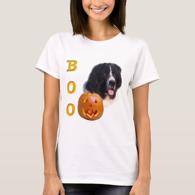 Newfoundland Landseer Halloween Boo Tee (Framsida)